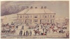 Meeting of Sleigh Club at the Barracks in Saint John, 1837 by R. G. A. Levinge